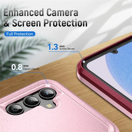 For Samsung Galaxy A25 5G (Global) (161.0 x 76.5 x 8.3mm) Case Military Grade Ring Kickstand PC+TPU Phone Cover