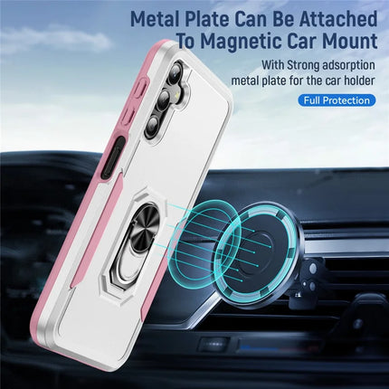 For Samsung Galaxy A25 5G (Global) (161.0 x 76.5 x 8.3mm) Case Military Grade Ring Kickstand PC+TPU Phone Cover