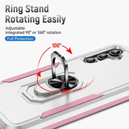 For Samsung Galaxy A25 5G (Global) (161.0 x 76.5 x 8.3mm) Case Military Grade Ring Kickstand PC+TPU Phone Cover