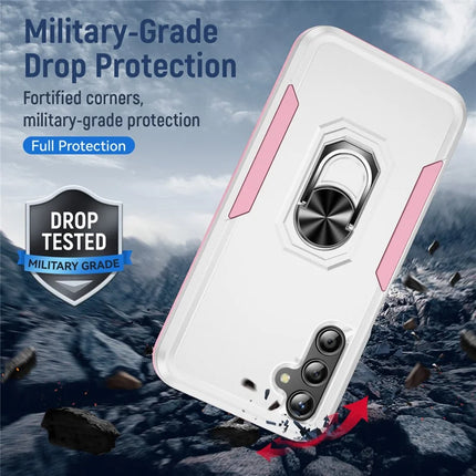 For Samsung Galaxy A25 5G (Global) (161.0 x 76.5 x 8.3mm) Case Military Grade Ring Kickstand PC+TPU Phone Cover