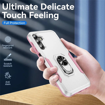 For Samsung Galaxy A25 5G (Global) (161.0 x 76.5 x 8.3mm) Case Military Grade Ring Kickstand PC+TPU Phone Cover