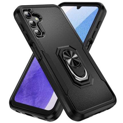 For Samsung Galaxy A25 5G (Global) (161.0 x 76.5 x 8.3mm) Case Military Grade Ring Kickstand PC+TPU Phone Cover