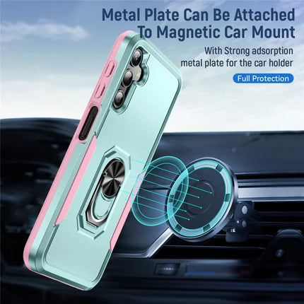 For Samsung Galaxy A25 5G (Global) (161.0 x 76.5 x 8.3mm) Case Military Grade Ring Kickstand PC+TPU Phone Cover