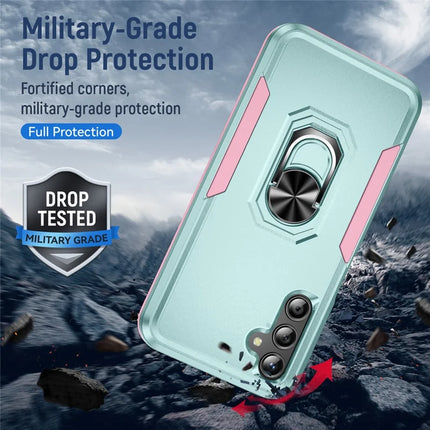 For Samsung Galaxy A25 5G (Global) (161.0 x 76.5 x 8.3mm) Case Military Grade Ring Kickstand PC+TPU Phone Cover