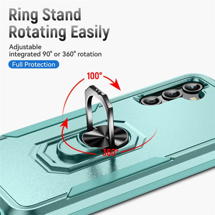 For Samsung Galaxy A25 5G (Global) (161.0 x 76.5 x 8.3mm) Case Military Grade Ring Kickstand PC+TPU Phone Cover