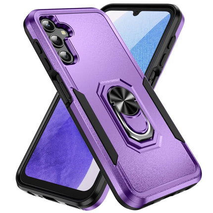 For Samsung Galaxy A25 5G (Global) (161.0 x 76.5 x 8.3mm) Case Military Grade Ring Kickstand PC+TPU Phone Cover
