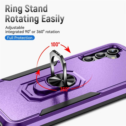 For Samsung Galaxy A25 5G (Global) (161.0 x 76.5 x 8.3mm) Case Military Grade Ring Kickstand PC+TPU Phone Cover