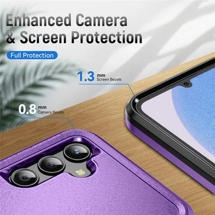 For Samsung Galaxy A25 5G (Global) (161.0 x 76.5 x 8.3mm) Case Military Grade Ring Kickstand PC+TPU Phone Cover