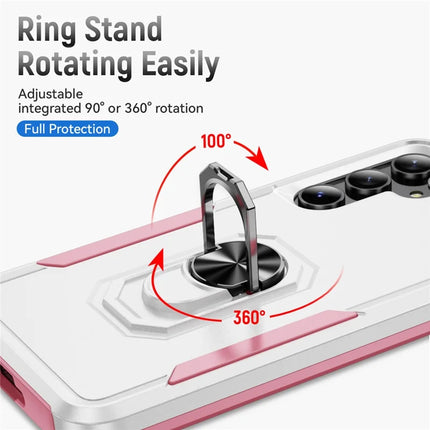For Samsung Galaxy A55 5G  /  A35 5G Case Military Grade Ring Kickstand PC + TPU Phone Cover
