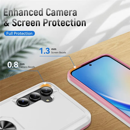 For Samsung Galaxy A55 5G  /  A35 5G Case Military Grade Ring Kickstand PC + TPU Phone Cover
