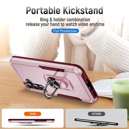 For Samsung Galaxy A55 5G  /  A35 5G Case Military Grade Ring Kickstand PC + TPU Phone Cover