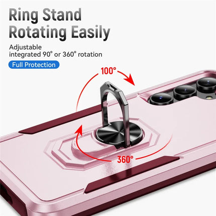 For Samsung Galaxy A55 5G  /  A35 5G Case Military Grade Ring Kickstand PC + TPU Phone Cover