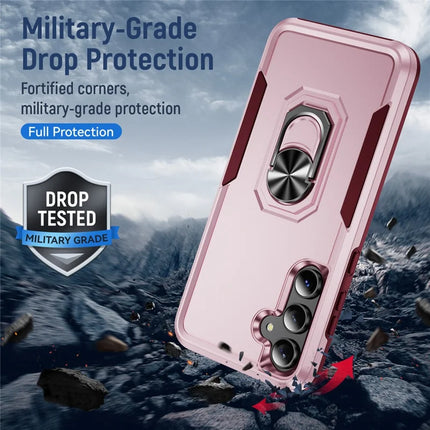 For Samsung Galaxy A55 5G  /  A35 5G Case Military Grade Ring Kickstand PC + TPU Phone Cover