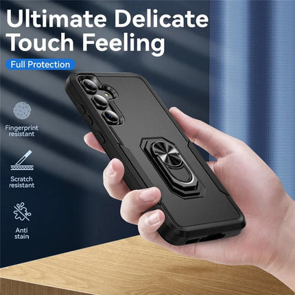 For Samsung Galaxy A55 5G  /  A35 5G Case Military Grade Ring Kickstand PC + TPU Phone Cover