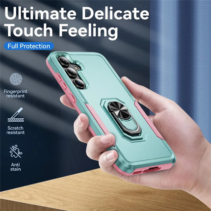 For Samsung Galaxy A55 5G  /  A35 5G Case Military Grade Ring Kickstand PC + TPU Phone Cover