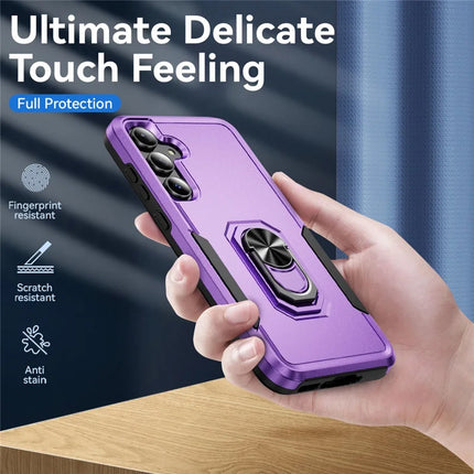 For Samsung Galaxy A55 5G  /  A35 5G Case Military Grade Ring Kickstand PC + TPU Phone Cover
