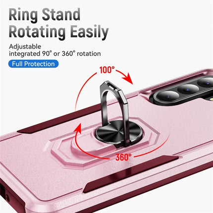 For Samsung Galaxy A36 5G Case Military Grade Ring Kickstand PC+TPU Phone Cover