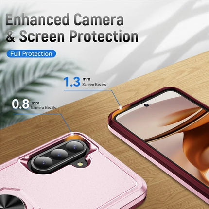 For Samsung Galaxy A36 5G Case Military Grade Ring Kickstand PC+TPU Phone Cover