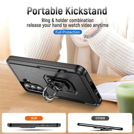 For Samsung Galaxy A36 5G Case Military Grade Ring Kickstand PC+TPU Phone Cover