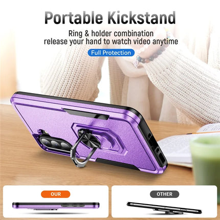 For Samsung Galaxy A36 5G Case Military Grade Ring Kickstand PC+TPU Phone Cover