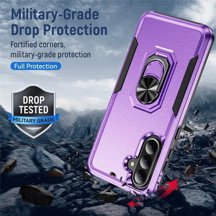 For Samsung Galaxy A36 5G Case Military Grade Ring Kickstand PC+TPU Phone Cover