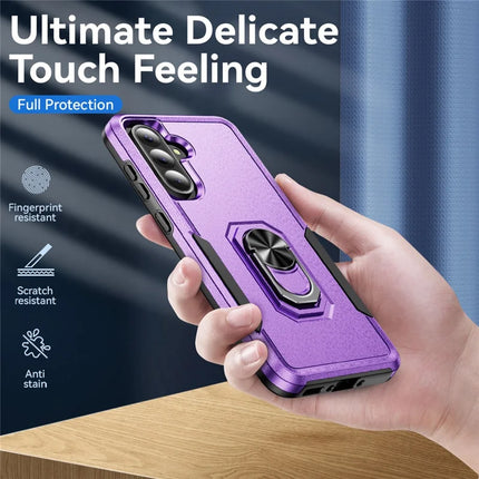 For Samsung Galaxy A36 5G Case Military Grade Ring Kickstand PC+TPU Phone Cover