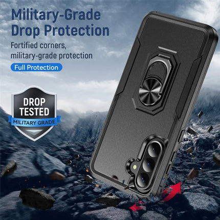 For Samsung Galaxy A56 5G Case Military Grade Ring Kickstand PC + TPU Phone Cover