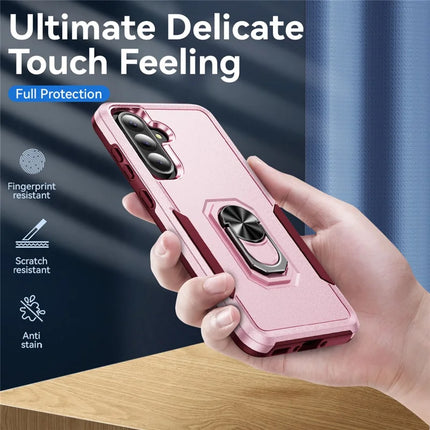 For Samsung Galaxy A56 5G Case Military Grade Ring Kickstand PC + TPU Phone Cover