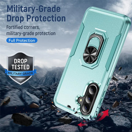 For Samsung Galaxy A56 5G Case Military Grade Ring Kickstand PC + TPU Phone Cover