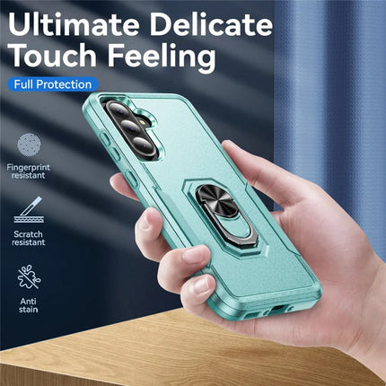 For Samsung Galaxy A56 5G Case Military Grade Ring Kickstand PC + TPU Phone Cover