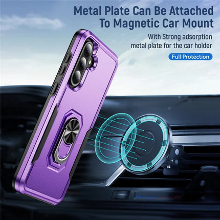 For Samsung Galaxy A56 5G Case Military Grade Ring Kickstand PC + TPU Phone Cover