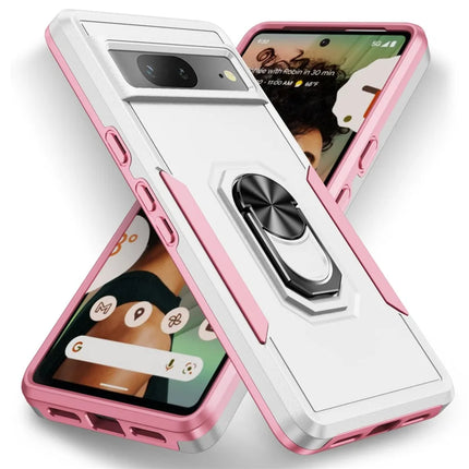 For Google Pixel 7 5G Case Military Grade Ring Kickstand PC+TPU Phone Cover