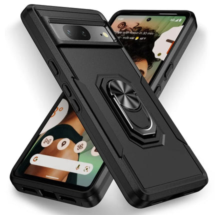 For Google Pixel 7 5G Case Military Grade Ring Kickstand PC+TPU Phone Cover