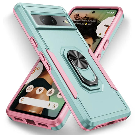 For Google Pixel 7 5G Case Military Grade Ring Kickstand PC+TPU Phone Cover