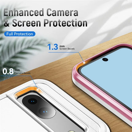 For Google Pixel 8a Case Military Grade Ring Kickstand PC + TPU Phone Cover