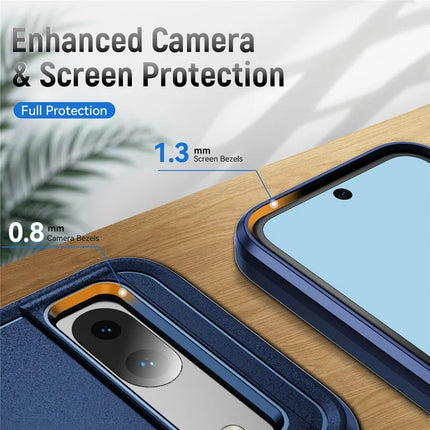 For Google Pixel 8a Case Military Grade Ring Kickstand PC + TPU Phone Cover