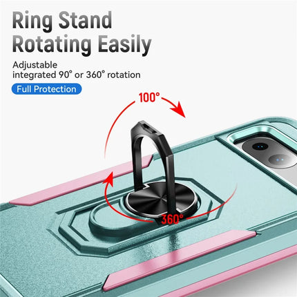 For Google Pixel 8a Case Military Grade Ring Kickstand PC + TPU Phone Cover