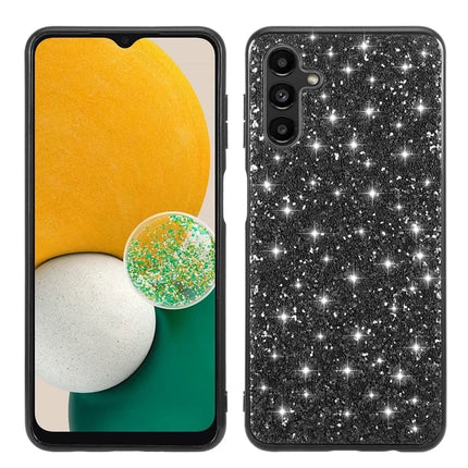 For Samsung Galaxy A56 5G Case TPU + PC Sparkling Glitter Phone Back Cover - Black