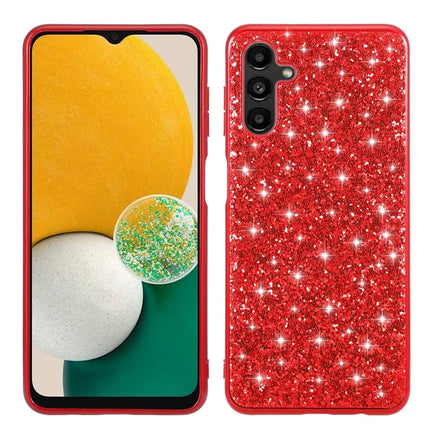 For Samsung Galaxy A36 5G Case TPU + PC Sparkling Glitter Phone Back Cover - Red