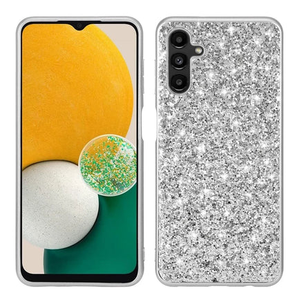 For Samsung Galaxy A36 5G Case TPU + PC Sparkling Glitter Phone Back Cover - Silver