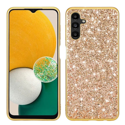 For Samsung Galaxy A36 5G Case TPU + PC Sparkling Glitter Phone Back Cover - Gold