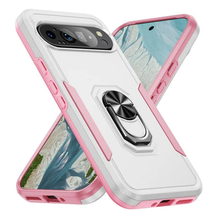 For Google Pixel 9 Pro XL Case Military Grade Ring Kickstand PC + TPU Phone Cover