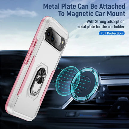 For Google Pixel 9 Pro XL Case Military Grade Ring Kickstand PC + TPU Phone Cover