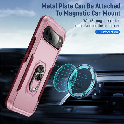 For Google Pixel 9 Pro XL Case Military Grade Ring Kickstand PC + TPU Phone Cover