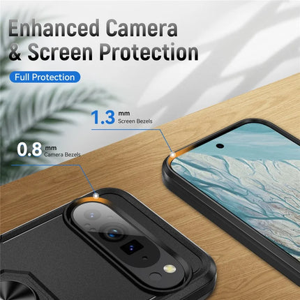 For Google Pixel 9 Pro XL Case Military Grade Ring Kickstand PC + TPU Phone Cover