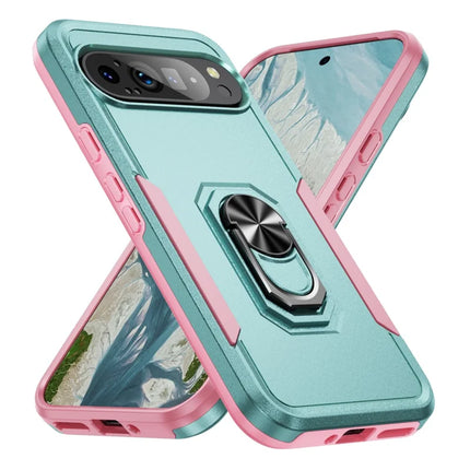 For Google Pixel 9 Pro XL Case Military Grade Ring Kickstand PC + TPU Phone Cover