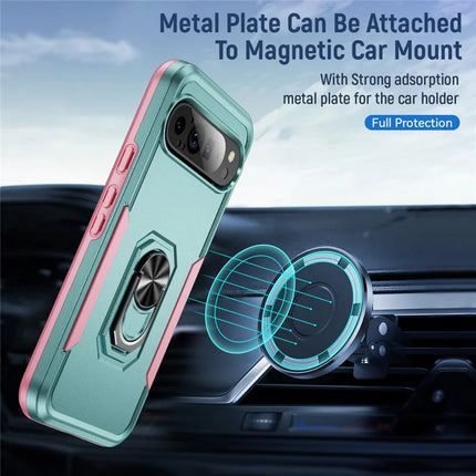 For Google Pixel 9 Pro XL Case Military Grade Ring Kickstand PC + TPU Phone Cover