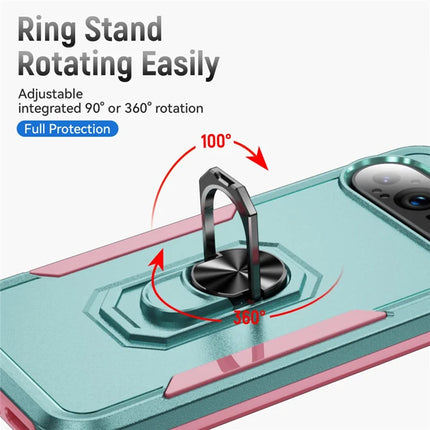 For Google Pixel 9 Pro XL Case Military Grade Ring Kickstand PC + TPU Phone Cover