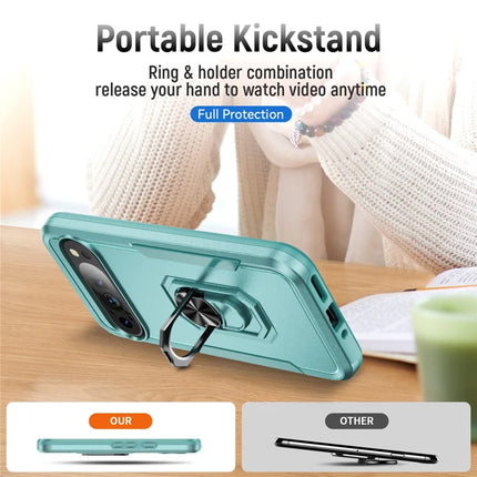 For Google Pixel 9 Pro XL Case Military Grade Ring Kickstand PC + TPU Phone Cover