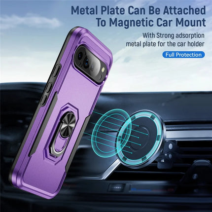 For Google Pixel 9 Pro XL Case Military Grade Ring Kickstand PC + TPU Phone Cover